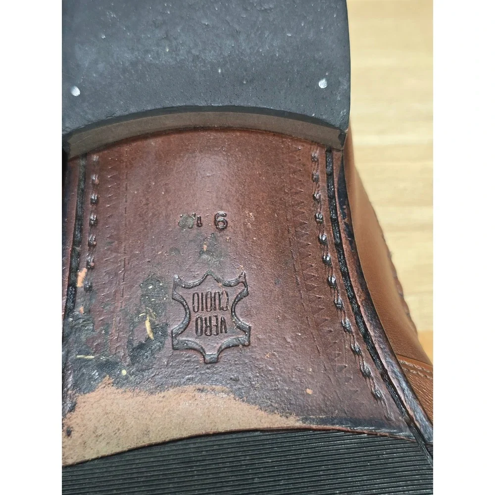Bass‎ Loafers Woven Leather Tassel Kiltie Slip On 9.5 Brown Dress Shoes Vintage